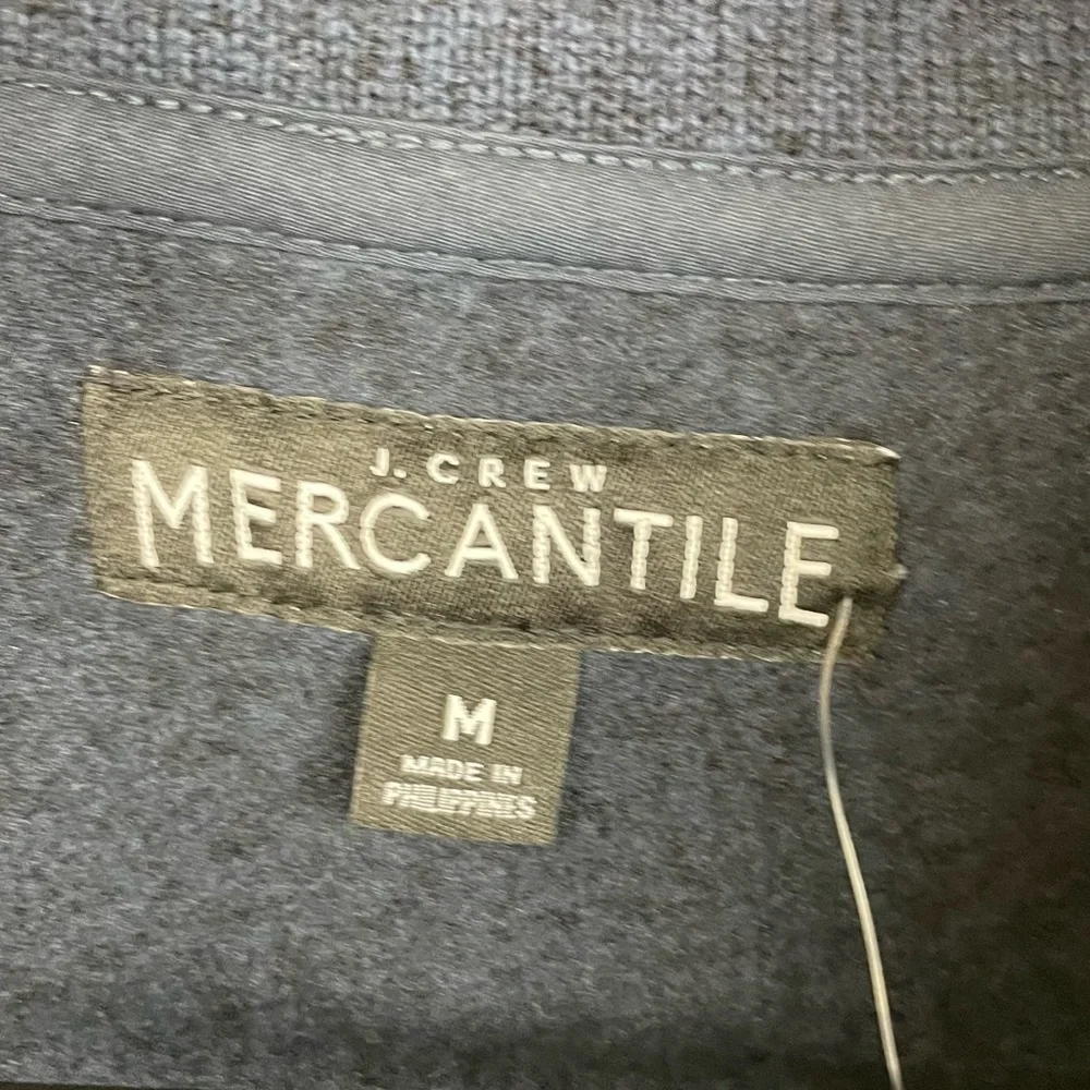 J. Crew Mercantile Men’s Sweater Fleece Half-Zip Pullover Marled Navy Medium